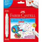 Canetinha Super Duo Duas Pontas 10 Cores - Faber-Castell